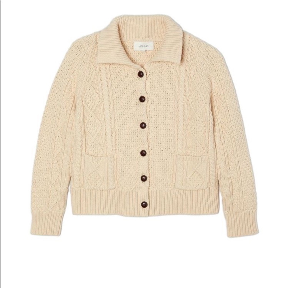NWOT The Great. The Cable Cardigan